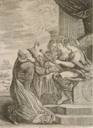 Frontispice voor de Opere di Galileo Galilei